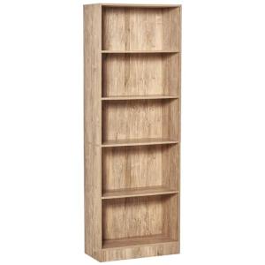 HOMCOM Librería Estantería de 5 Niveles para Libros con 3 B…