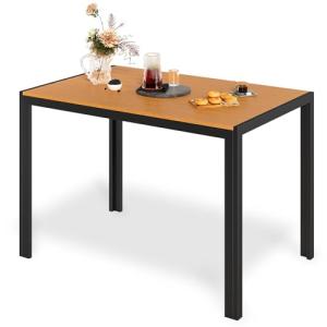 LIFERUN Mesa rectangular de jardín con marco de aluminio WP…