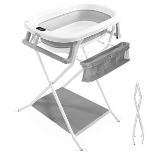 JUPPLIES Bañera Plegable Bebé con Estructura Metálica y Tub…