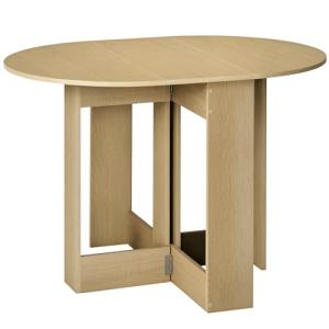 HOMCOM Mesa Plegable de Comedor Con 2 Alas Abatibles para 2…