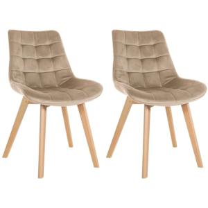 CLP Set De 2 Sillas De Comedor Brook En Terciopelo I Juego…