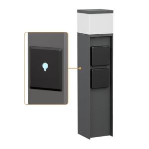 ledscom.de Luz de bolardo PODEL para exteriores, Smart Home…