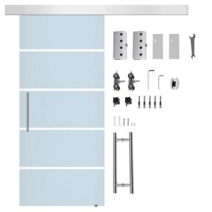 HOMCOM Puerta Corrediza de Vidrio Puerta Corredera Deslizan…