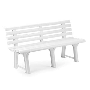 Saturnia 08330080 - Banco Jardin Resina Blanco 145x49 cm.