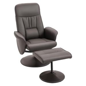 HOMCOM Sillón de Salón con Otomana Reposapiés Tapizado en P…