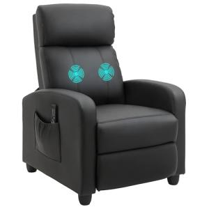 HOMCOM Sillón de Masaje Sillón Relax Reclinable con Mando a…