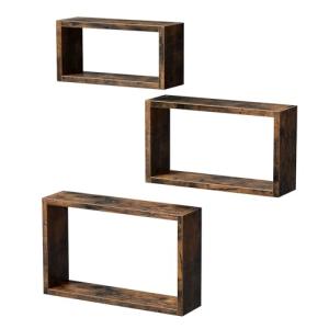 VASAGLE Estantes de Pared, Juego de 3 Cubos de Estantes Flo…