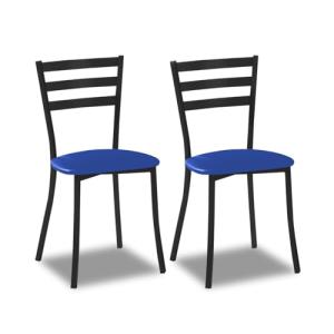 ASTIMESA Silla de Comedor, Azul, 39 cm x 46 cm x 84 cm