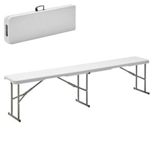 LOLAhome Banco Plegable, de Acero Anticorrosión y HDPE (De…