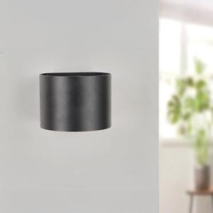 M Ledme - Aplique de Pared Led Black Round 12W, IP54, tempe…