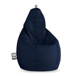 HAPPERS Puff Salón Pera Polipiel Interior Marino XXL