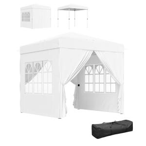 Outsunny Carpa Plegable Pop-up Gazebo 2,5x2,5 m Cenador Ple…
