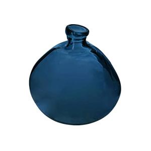 Jarrón Redondo Uly diám. 21 cm Cristal Reciclado Azul