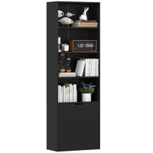 HOMCOM Estantería librería con 4 Compartimentos Abiertos y…