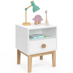 IDMarket Jacob - Mesita de noche infantil 1 cajón   1 nicho…