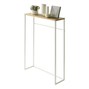 YAMAZAKI 5164 Tower Console Table, White, Steel/Wood, 60 x…