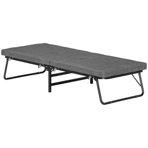 HOMCOM Cama Plegable 70x180 cm con Colchón de Espuma Mueble…
