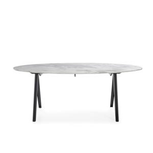 HABITMOBEL Mesa Comedor 200X100X75 MÁRMOL Blanco