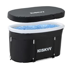 Bañera de Hielo Ovalada con Tapa, KISKVV 115x55x57cm Bañera…