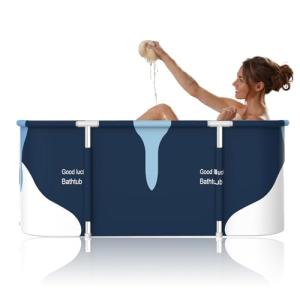 Bañera portátil extragrande de 55 pulgadas para adultos, ba…