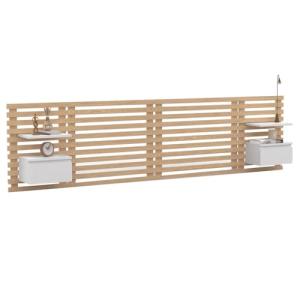 IDMarket - Cabecero de cama colgante AVA 240 cm con mesita…