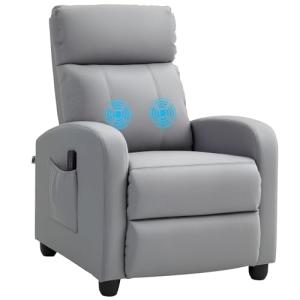 HOMCOM Sillón de Masaje Sillón Relax Reclinable con Mando a…