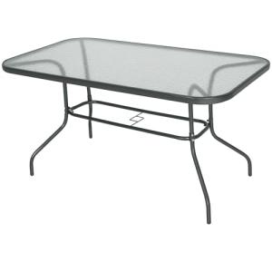 Outsunny Mesa de Jardín Exterior Rectangular de Metal Borde…