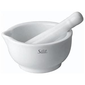 Silit - Mortero de Porcelana (Ø 10 cm), Color Blanco