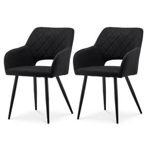 TUKAILAi Juego de 2 sillas de Comedor en Tela, Sillas de Co…