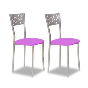ASTIMESA SCPRRS Dos sillas de Cocina, Metal, Rosa, Altura d…