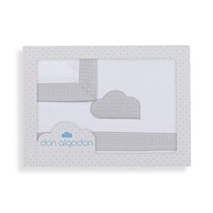 Don Algodón Sábanas Minicuna Cloud Blanco Gris