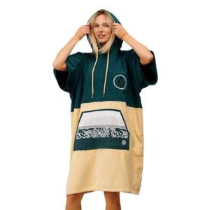 WAVE HAWAII Poncho de surf de petróleo, 100% algodón, para…