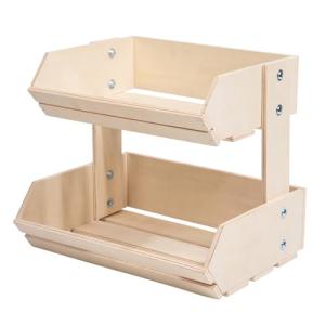 Elegante Soporte Organizador De Cesta Pan Y Frutero Madera…