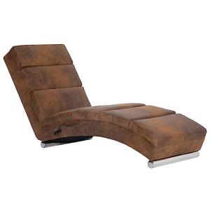 vidaXL Diván Chaise Longue Piel Ante Sintética Estructura M…