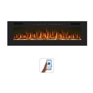 Mystflame Crystal 50 - Chimenea Eléctrica de la Pared con W…