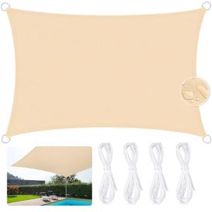 AQXONG Vela de Sombra Rectangular Impermeable 3x5m, 420D Ox…