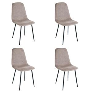 LOLAhome - Pack de 4 sillas de Comedor o Cocina Lina Taupe…