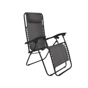 Gerimport Tumbona reclinable 177 x 65 x 113 cm Gris