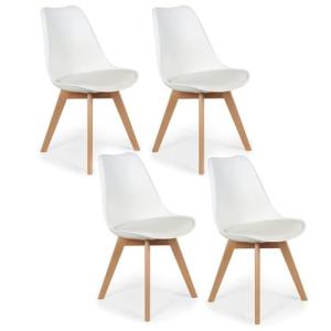 HOME DECO FACTORY, HD30701, Juego de 4 sillas escandinavas…