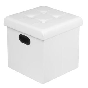 WOLTU Taburete Cubo Taburete con Caja de Almacenamiento Cof…