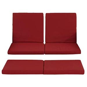 Set de 3 fundas de almohada Sofá Ancona, Color:rojo rubí