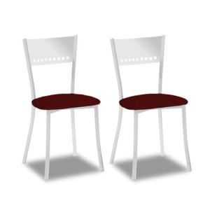 ASTIMESA SCMGBU Dos sillas de Cocina, Metal, Burdeos, Altur…