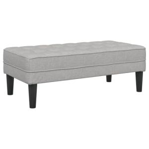 vidaXL Banco otomano gris nube para sala de estar asiento m…
