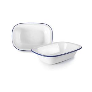 Ibili Fuente Rectangular 22 CM, Stainless Steel, Blanco y A…