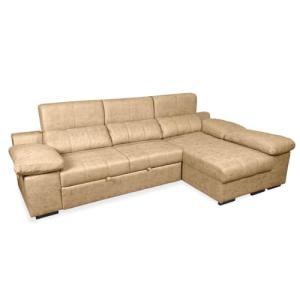 Homey - Chaise Longue Sofá Cama con Puffs Modelo Jaca, Dise…