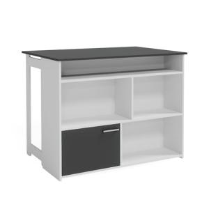 Vicco Mesa de Bar Dominic, Antracita/Blanco, 116 x 37 cm 4X…