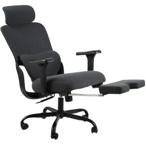 CLP Silla de Oficina ergonómica con reposapiés Leesburg, co…
