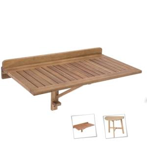 LOLAhome Mesa de Pared Plegable Abatible de 45x47x80 cm | M…