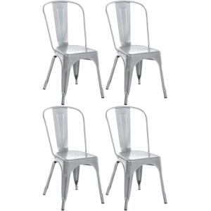 CLP Juego de 4 sillas Benedikt I Sillas de Metal, apilables…