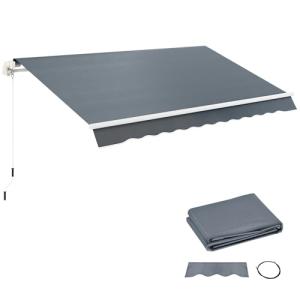 Outsunny Toldo de tela con cenefa, impermeable, repuesto pa…
